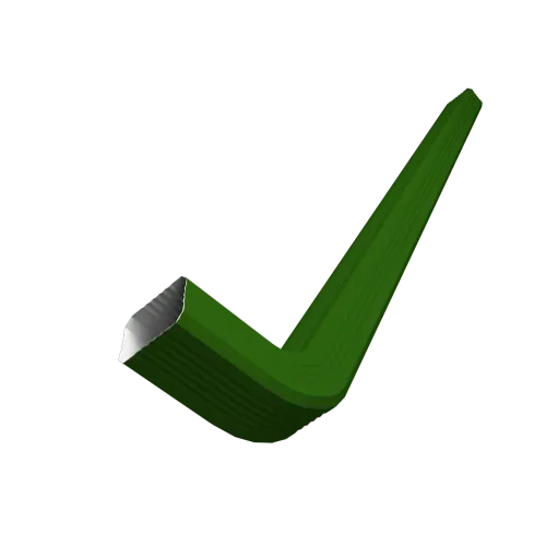 Труба гофрированная Vortex в2 76х102х3000мм с коленом RAL 6002 лиственно-зеленый