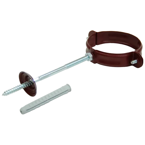 Хомут трубы 90 мм RAL 3005 красное вино