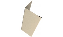 Нащельник (для калиток и ворот) 25х35 жалюзи Milan, Tokyo, Palermo 0,45 Print Elite с пленкой Milky Wood TwinColor (L2,0)