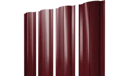 Штакетник Круглый с прямым резом 0,45 PE RAL 3005 красное вино