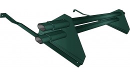 Снегозадержатель трубчатый для натуральной черепицы Стандарт RAL6005 1м(профиль до 74мм)