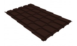 Металлочерепица Верховье квадро профи Grand Line 0,5 PurPro RAL 8017 шоколад