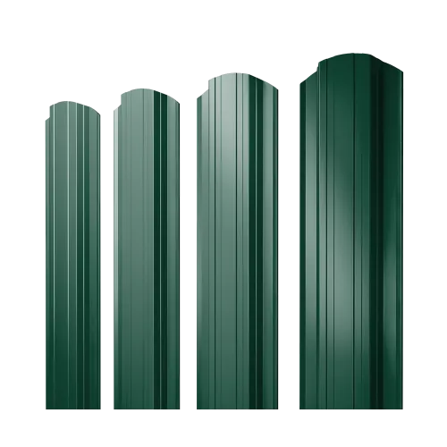 Штакетник Прямоугольный фигурный 0,45 PE-Double RAL 6005 зеленый мох