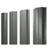 Штакетник П-образный A с прямым резом 0,45 PE RAL 7005 мышино-серый