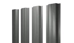 Штакетник П-образный A с прямым резом 0,45 PE RAL 7005 мышино-серый