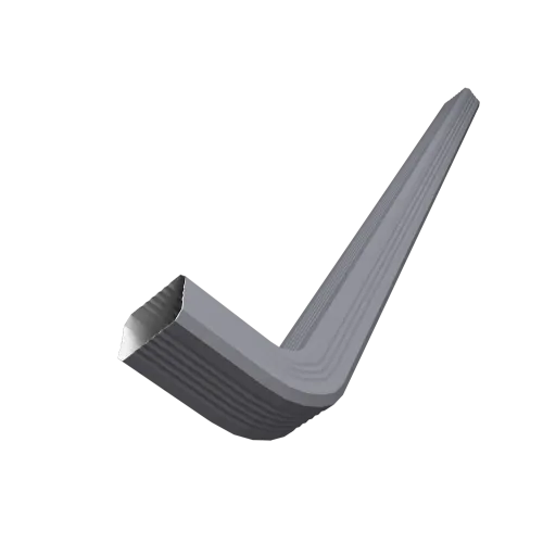 Труба гофрированная Vortex в2 76х102х3000мм с коленом RAL 7004 сигнльный серый