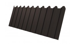 Профнастил C8A фигурный 0,45 PE с пленкой RR 32 темно-коричневый