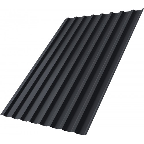 Профнастил С20B Grand Line 0,45 Drap TwinColor с пленкой RAL 7024 мокрый асфальт