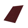 Профнастил С21R 0,45 PE lite RAL 3005 красное вино