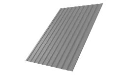 Профнастил С8A v02 Grand Line 0,5 Satin с пленкой RAL 9006 бело-алюминиевый