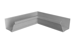 Угол желоба внутренний Vortex в2 130мм новый RAL 9006 бело-алюминиевый