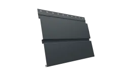 Софит металлический Квадро Брус без перфорации 0,5 Satin с пленкой RAL 7016 антрацитово-серый