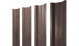 Штакетник П-образный В с прямым резом 0,45 Print Elite White Wood TwinColor