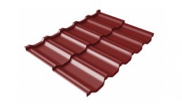 Профиль волновой модульный квинта Uno Grand Line c 3D резом 0,45 PE RAL 3011 коричнево-красный
