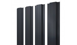 Штакетник Прямоугольный с прямым резом 0,45 PE RAL 7024 мокрый асфальт