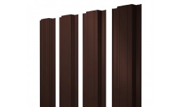 Штакетник Прямоугольный с прямым резом 0,45 PE RAL 8017 шоколад