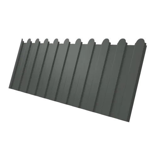 Профнастил С8A v02 фигурный Grand Line 0,45 PE с пленкой RAL 7005 мышино-серый