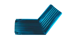 Колено трубы гофрированное боковое левое Vortex Lite 76х102мм PE RAL 5005 сигнальный синий
