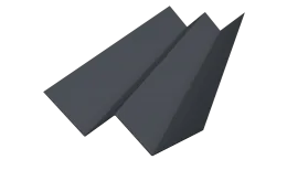 Угол внутренний фибросайдинга Slim 0,5 Drap TX RAL 7024 мокрый асфальт (2м)