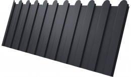 Профнастил С8A в02 фигурный Grand Line 0,45 Drap СТ двухсторонний RAL 7024 мокрый асфальт