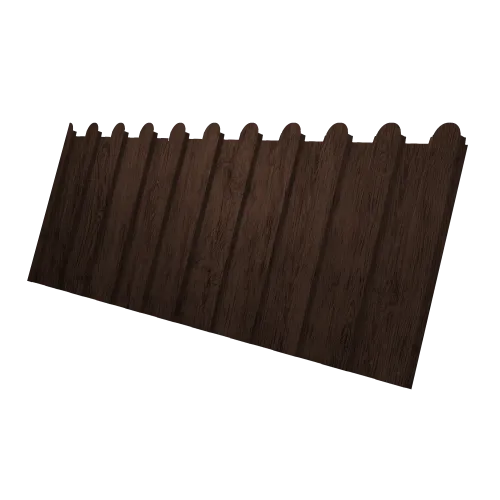 Профнастил С8A v02 фигурный Grand Line 0,45 Print Premium Antique Wood TwinColor