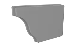 Заглушка желоба правая Vortex в2 130мм RAL 7004 сигнальный серый