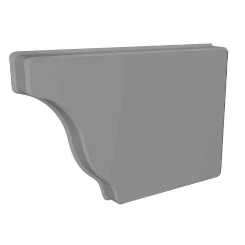 Заглушка желоба правая Vortex в2 130мм RAL 7004 сигнальный серый