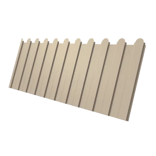 Профнастил С8A v02 фигурный Grand Line 0,45 PE RAL 1015 светлая слоновая кость